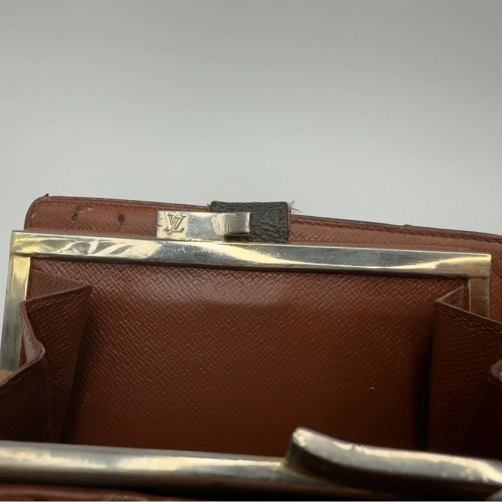 Louis Vuitton Brown Monogram French Purse Wallet Silver | Women’s | Used |